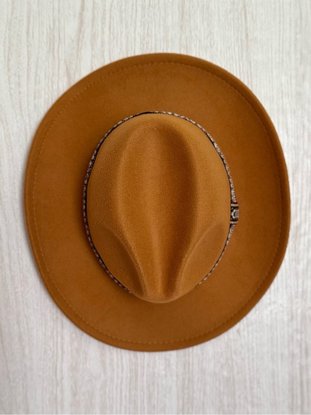 Women's Wide-Brim Felt Hat in Cognac